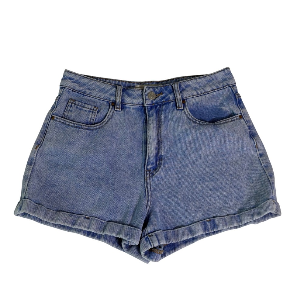 PacSun Mom Shorts Light Wash Denim High Waisted Cuffed Size 27